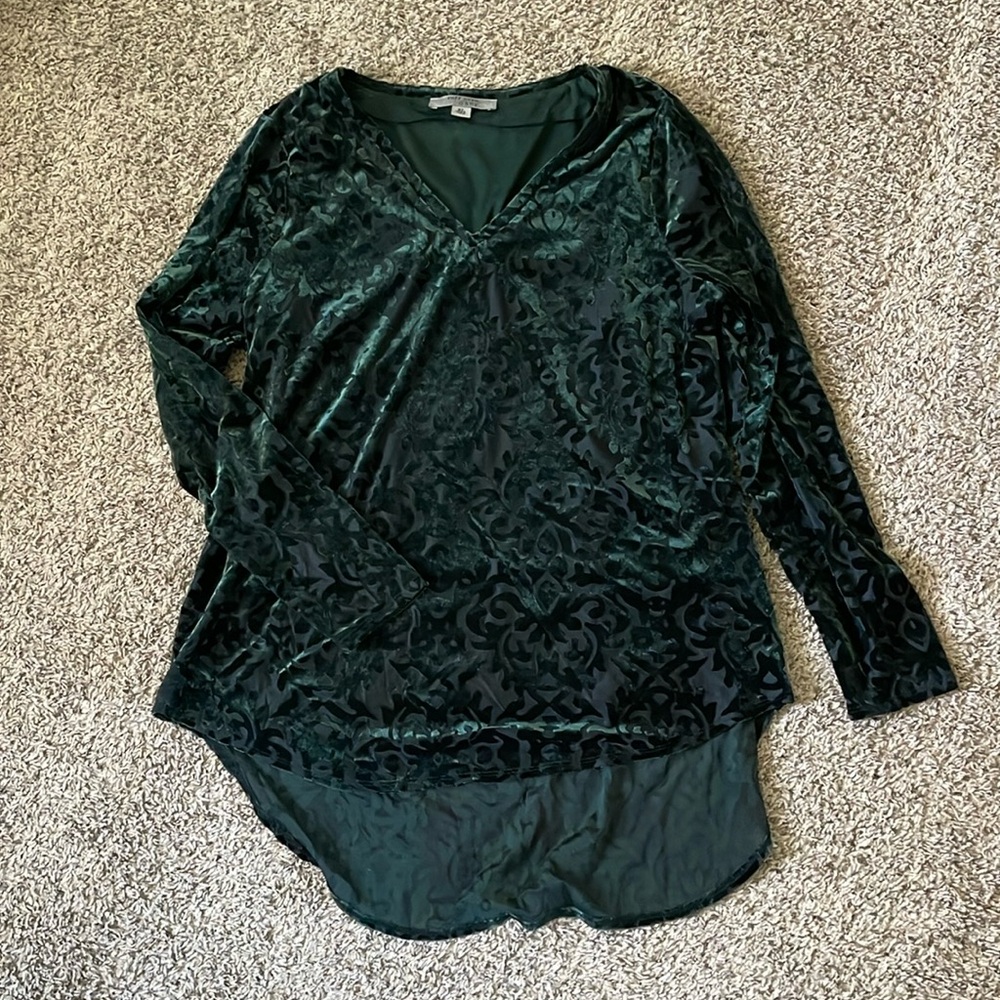 Green Velvet Top